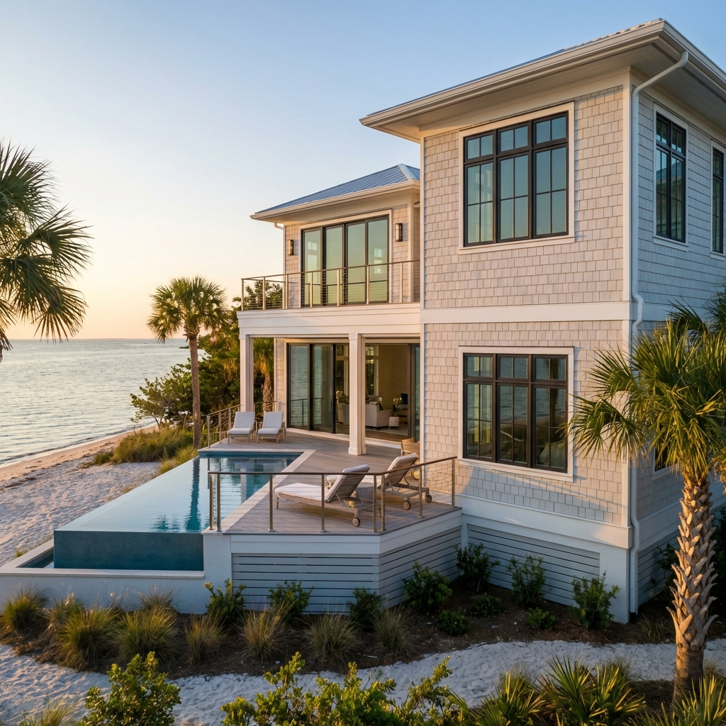 Modern siding installation
